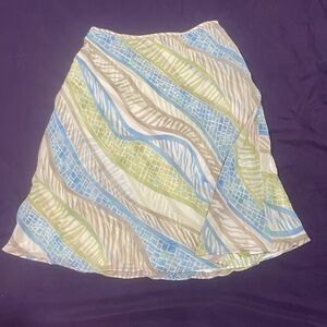 Harold's Blue and Green A-Line Skirt